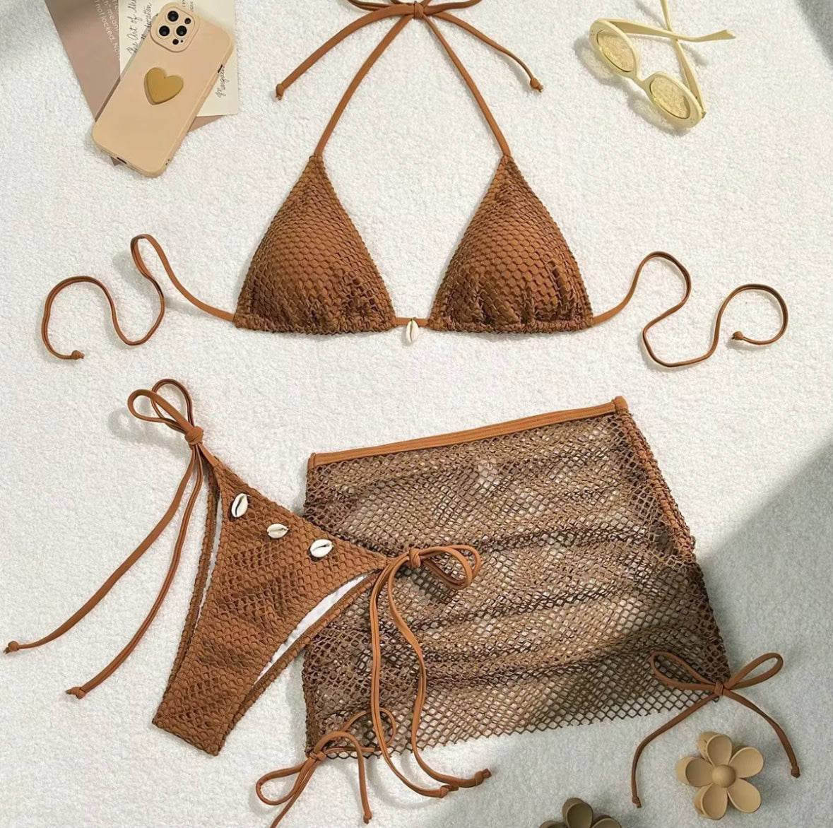 Three piece swimsuit set