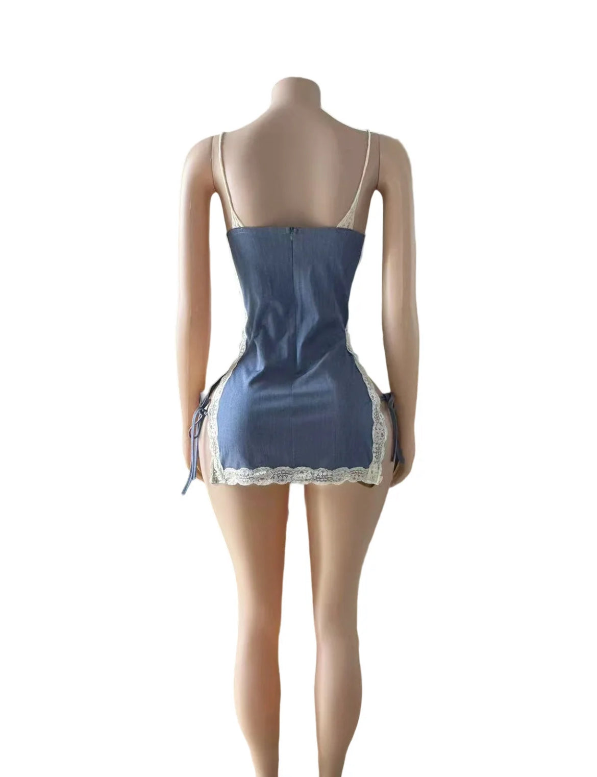 Unlace me jean dress